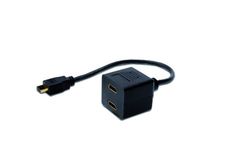 Digitus AK-330400-002-S 0.20m HDMI Y Splitterkabel met verguld - Zwart