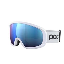 POC Fovea Mid Clarity Comp + Lunettes de Ski Adulte Unisexe, Hydrogen White/Spektris Blue, Taille Unique