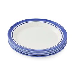 Potter's Stripe Set of 4 Dinner Plates, Blue