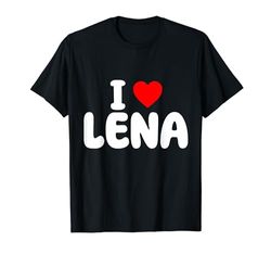 Me Encanta Lena Día De La Madre Mamá Lena Día De San Camiseta