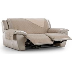 ECOMMERC3 | Funda Sillón Relax 3x2 Acolchada y Reversible - Funda Sillón Relax Crudo Protector de Sofá Ajustable, Confort Extra y Diseño Elegante