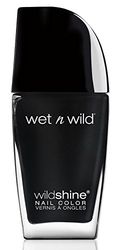 Wet n Wild, Wild Shine Nail Color, Nail Polish with No Formaldehyd, Toluene and Phthalates, Long-lasting and Quick-drying Formula, Black Crème