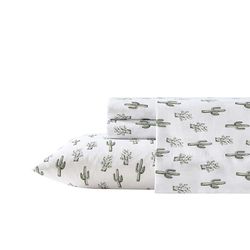 Wrangler - Sheet Set, Breathable & Wrinkle Resistant Bedding, Includes Matching Sham & Pillowcase, Western Inspired Home Decor (Cacti Green, Twin)