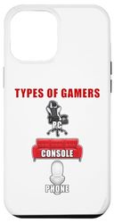 Carcasa para iPhone 12 Pro Max Types of Gamers: PC, Console, Phone Funny Gaming Dad & Teen