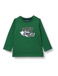 GANT Baby-jongens D1. Driving Dog LS T-shirt hemd, bosgroen, 74