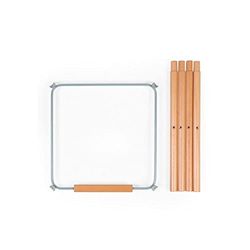CHILDHOME, set poten extra lang voor hoge babystoel Evolu 2, past bij een hoogte van 90 cm, keukentafel of bar, voetstukjes, beukenhout, makkelijk in elkaar te zetten, kleur munt
