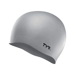 TYR Silicon No Wrnkl gorro de natação, unissexo para adulto, prata, tamanho único
