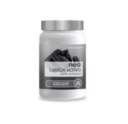 NEO | Carbón Vegetal activado | 45 Cápsulas | Bote para 1 Mes | Reduce Gases e Hinchazón Adultos | Mejora Tránsito Digestivo | Ayuda Contra la Aerofagia | Desintoxicante