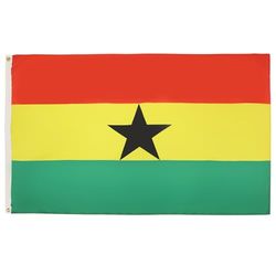 AZ FLAG - Ghana flagga - 90 x 60 cm - lätt polyester - Ghanas flagga med integrerade metallöglor - 40 g