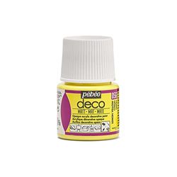 Pebeo 45ml Deco Matt, Acrylic, Lemon Yellow, 7 x 4.5 x 4.5 cm