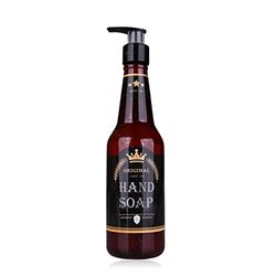 accentra Sapone per le mani AC BREW in bottiglia effetto bottiglia di birra, 330 ml, sapone per le mani in dispenser di pompa, sapone liquido, profumo di oak e agrumi