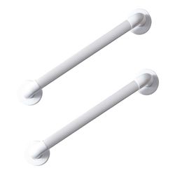 Homecraft Moulded Fluted Grab Rail, Durable PVC Safety Rail and Mobility Aid for Bathroom for Elderly, Disabled and Handicapped Users, Indoor and Outdoor Attachment, 30.5cm (Pack of 2)
