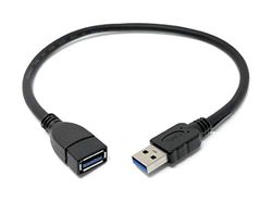 System-S – Prolunga USB 3.0 Tipo A (maschio) su USB 3.0 Tipo A (femmina), cavo di ricarica/dati, 30 cm