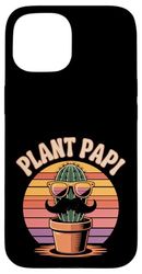 Plant Papi - Pianta grassa e cactus, colore: nero Custodia per iPhone 15