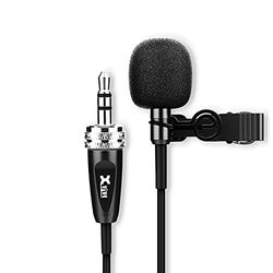 Xvive LV1 Lavalier Microfoon Kleine Omni-directionele Draagbare Microfoon voor Draadloze Go, Opname Apparaat, Zwart
