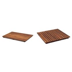 Asinox TEK4A50100 Caillebotis de Douche Bois Marron 100 x 50 x 4 cm & TEK4A5050 Caillebotis de Douche Bois Marron 50 x 50 x 4 cm