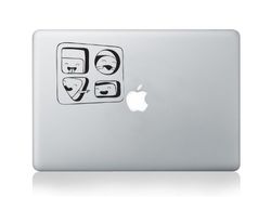 Shapes Laughing at Apple Macbook Decal