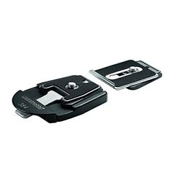 Manfrotto 384 Adattatore Piastra Rapida, Coda Rondine, Nero