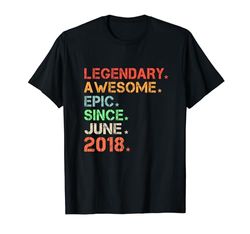 Legendaria impresionante épica desde junio de 2018 cumpleaños retro Camiseta