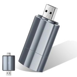 Romon Carplay Inalambrico, 2025 Adaptador Carplay Inalambrico Mini Edition para iPhone [Tipo-C y USB, Plug&Play] Compatible con vehículos a Partir de 2016, Adaptador Inalámbrico 2 en 1, Plateado.