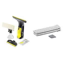 Kärcher WV 2 Premium Black Edition - Nettoyeur de vitres - Nettoyage rapide & Bonnettes microfibre pour vitres extérieures + grattoir accessoires pour nettoyeurs de vitres