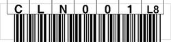 LTO 8 Label Horizontal Circular Number 000001-000099