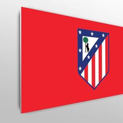 Licensed Décor Tête de lit réglable Atlético de Madrid - 100 cm (l) x 75 cm (H) - Blason de Couleur complète sur la Marque Rouge
