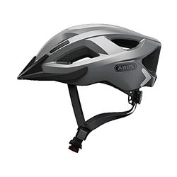 ABUS Aduro 2.0 Casco da città - Casco da bici a tutto tondo in design sportivo - Adatto al traffico cittadino - Per uomini e donne - Argento, Taglia S