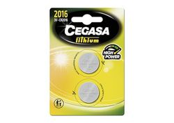 CEGASA CR2016 lithium knoopcellen, groen, 2 stuks