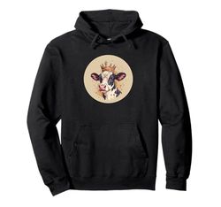 Farmyard Royalty - Mucca divertente con corona Felpa con Cappuccio