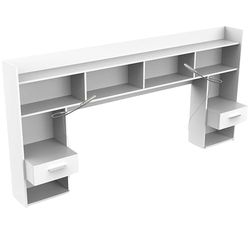 Demeyere 155027 Lit Evolutif LED Chicago 222 x 109 x 38 cm, Avec Plusieurs étagères branco, branco