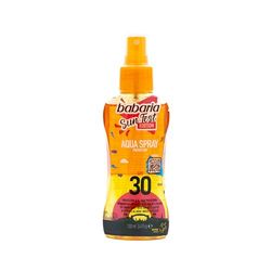 Babaria - Spray Solar Bifásico SPF30 Aqua Edición Limitada - 100ml | Protector y Acelerador de Bronceado |Resistente al Agua | Apto para Toda la Familia | Protección UVA/UVB