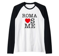 I Love Rome Italy Fashion, Roma Italia Loves Me Illustration Maglia con Maniche Raglan