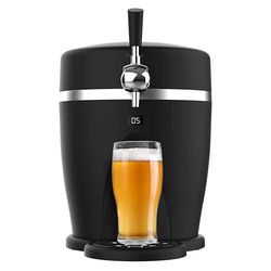 Cecotec Dispensador de Cerveza BeerFlow 5000, 60 W, Rango Temperatura controlada de 3 a 6ºC, Compatible barriles universales presurizados 5L, Indicador temperatura LED, Asa transporte, Antideslizante
