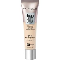 Maybelline New York Fondotinta Liquido Dream Urban City, Coprenza Medio-alta, SPF 50, Protegge dall'inquinamento, Sesame (116), 30 ml