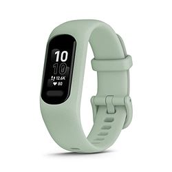 Garmin vívosmart 5 - Pulsera de actividad con puntuación del sueño, funciones de seguridad, asistencia y deportes, Menta, Talla S/M