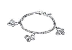 Lotus Damesarmband roestvrij staal glas transparant 22 cm - LS1708-2/1, 21 centimeters, Roestvrij staal, Glas