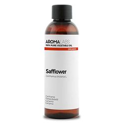 ORGANIC - SAFFLOWER Oil - 100mL - 100% Pure, Natural, Cold Pressed and AB Certified - AROMA LABS (French Brand)