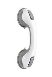 Premier Housewares 1601480 Poignée Barre d'Appui Ventouse Platique Gris/Blanc