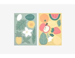 Dailylike Pegatinas papel fruit formas y diseño surtidos 12x17cm.