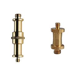 Manfrotto 013 Spigot, Doppio Attacco Maschio Con Filettature 1/4 E 3/8 & 037 Codolo Camera Stud 1/4-3/8