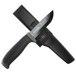 Hultafors OK4 380270 Bushcraftmes, robuust outdoormes met riemhouder, van roestvrij Japans staal met antislip handgreep