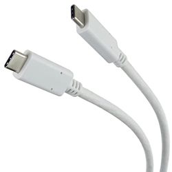PremiumCord USB-C 3.2 Gen 1 anslutningskabel 1 m, datakabel SuperSpeed upp till 5 Gbit/s, snabbladdning upp till 2 A, USB 3.2 generation 1 typ C-kontakt, färg vit, längd 1 m