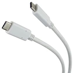Premium Cord Cable USB 3.1 Male C/Male to USB 3.1 C/Male White 1m