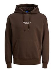 JACK & JONES Jorvesterbro Sudadera con Capucha Noos, marrón, S para Hombre