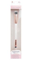 Brushworks Double Ended Eye Brush White & Gold kwast, 100 g