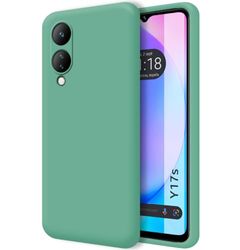 Tumundosmartphone Custodia in silicone liquido ultra morbido per Vivo Y17s colore verde