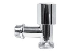 Waterful T3078108 waterkraan voor wasmachine met hoekaansluiting 1/2 inch x 3/4 inch, verchroomd