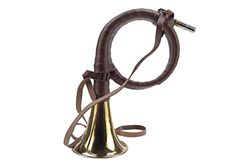 JANUEL - Cor de Chasse Embouchure Corne Gainée - Marron