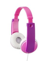 JVC Auriculares para crianças, volume seguro de 85 dB com autocolantes, almofadas macias e ajustáveis, design leve, cabo de 0,8 m, jack de 3,5 mm, auriculares infantis para crianças mais de 3 anos